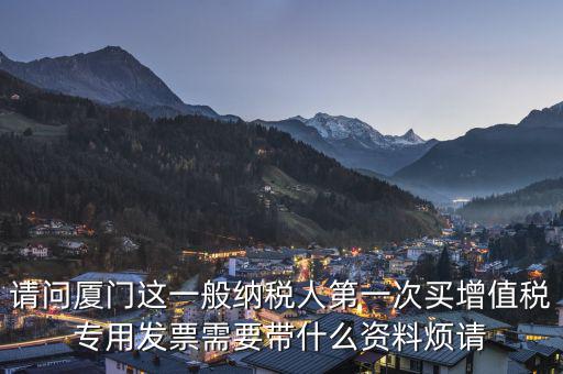 請問廈門這一般納稅人第一次買增值稅專用發票需要帶什么資料煩請