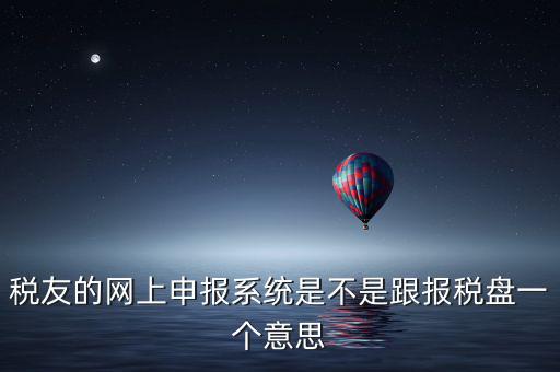 稅友報稅的是什么盤，稅友的網上申報系統是不是跟報稅盤一個意思