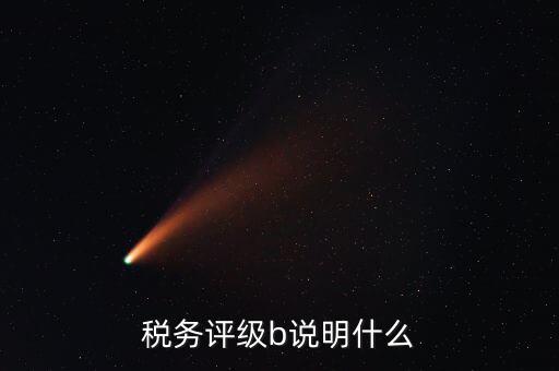 稅務評級b說明什么