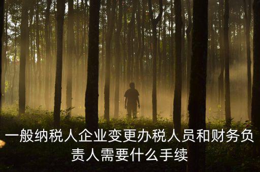 一般納稅人企業變更辦稅人員和財務負責人需要什么手續