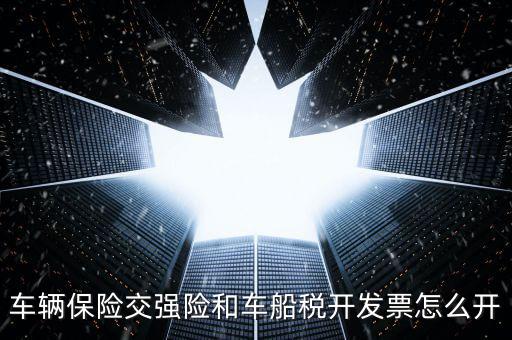 車輛保險交強險和車船稅開發票怎么開