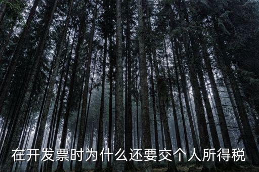 在開發票時為什么還要交個人所得稅