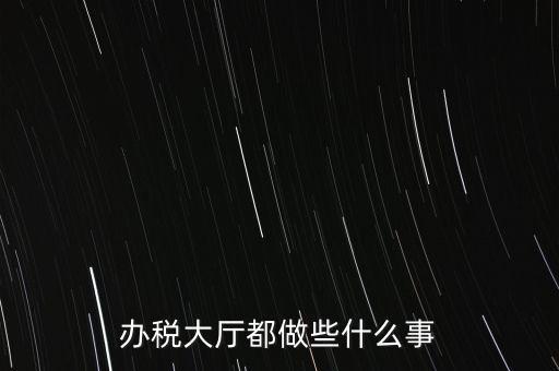 地稅大廳都干什么，辦稅大廳都做些什么事