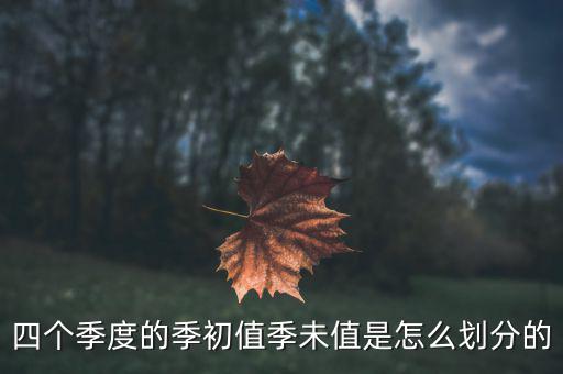 季初值和季末值是什么，四個(gè)季度的季初值季未值是怎么劃分的