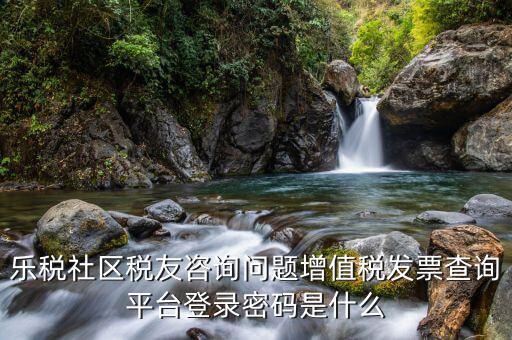 樂稅社區稅友咨詢問題增值稅發票查詢平臺登錄密碼是什么