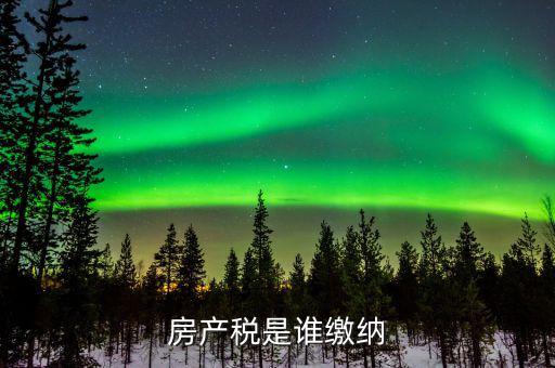 房產稅是什么 由誰繳納，房產稅是誰繳納