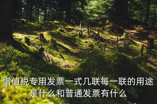 增值稅專用發票一式幾聯每一聯的用途是什么和普通發票有什么
