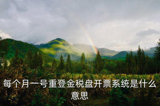 每個月一號重登金稅盤開票系統是什么意思