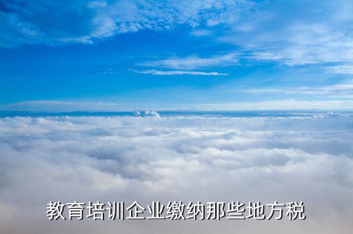 培訓機構應交什么稅，民辦非企業培訓類學校應交什么稅 請教指點