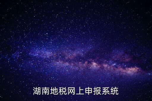 湖南地稅網上申報系統