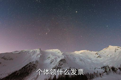 個體戶都能領什么發票嗎，個體領什么發票