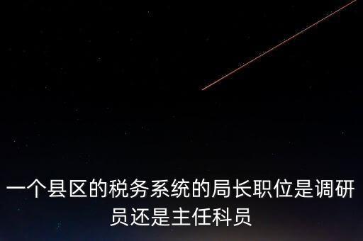 一個縣區的稅務系統的局長職位是調研員還是主任科員