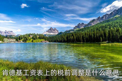 肯德基工資表上的稅前調整是什么意思
