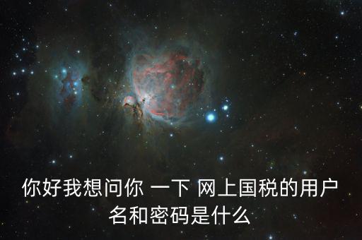 稅號和密碼是什么，國稅第一次網上申報的登陸密碼是什么