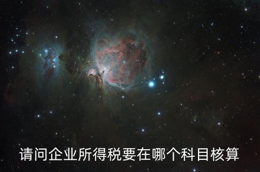 請問企業所得稅要在哪個科目核算
