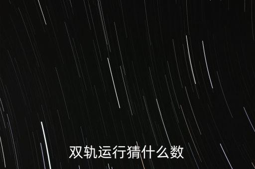 雙軌運行猜什么數