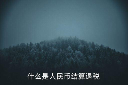 匯算結算退稅是什么，什么是人民幣結算退稅
