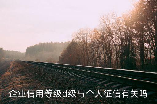 企業信用等級d級與個人征信有關嗎