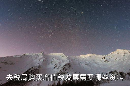 去稅局購買增值稅發票需要哪些資料