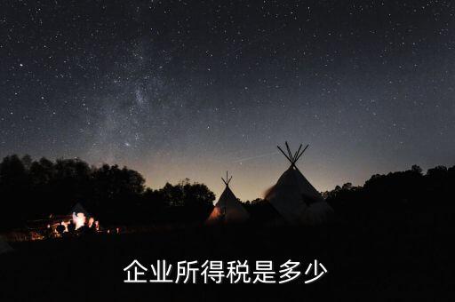 企業所得稅是多少