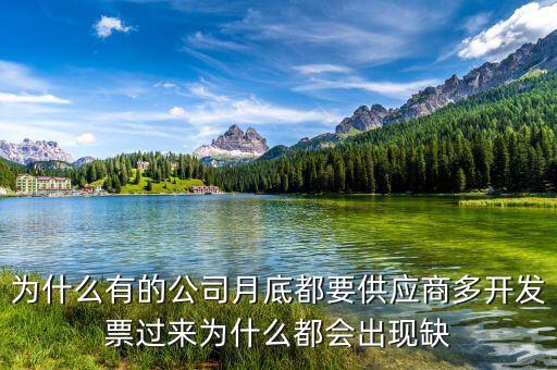 為什么有的公司月底都要供應商多開發(fā)票過來為什么都會出現缺