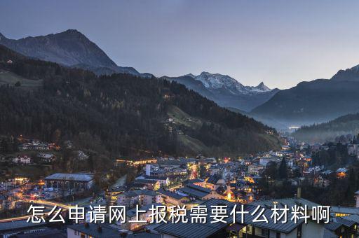 網上報稅需要辦理什么，申請網上報稅需要什么手續啊