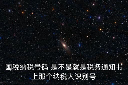 國稅稅務(wù)號是什么意思，國稅納稅號碼 是不是就是稅務(wù)通知書上那個納稅人識別號