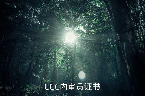 CCC內審員證書