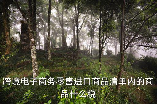 跨境電子商務零售進口商品清單內的商品什么稅