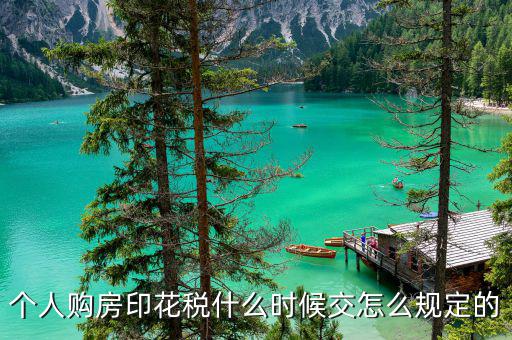 個人購房印花稅什么時候交怎么規定的