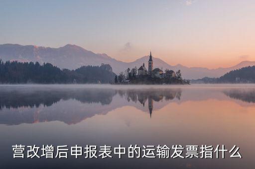營改增后申報表中的運輸發票指什么