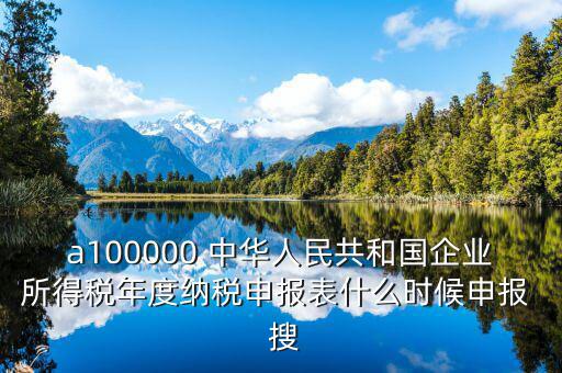 a100000 中華人民共和國企業所得稅年度納稅申報表什么時候申報  搜