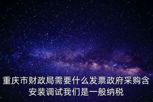 重慶市財政局需要什么發票政府采購含安裝調試我們是一般納稅