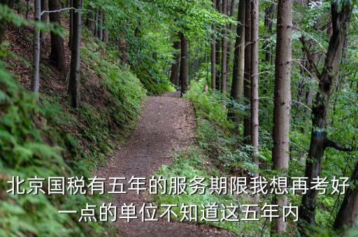北京國稅有五年的服務期限我想再考好一點的單位不知道這五年內