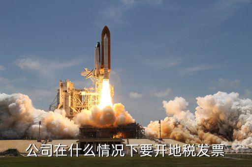 公司在什么情況下要開地稅發票