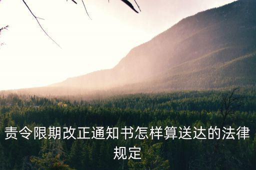 責令限期改正通知書怎樣算送達的法律規定