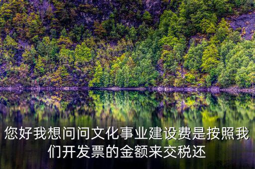 您好我想問問文化事業建設費是按照我們開發票的金額來交稅還