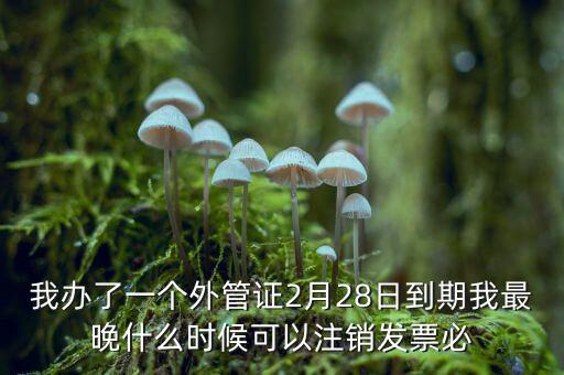 我辦了一個外管證2月28日到期我最晚什么時候可以注銷發票必