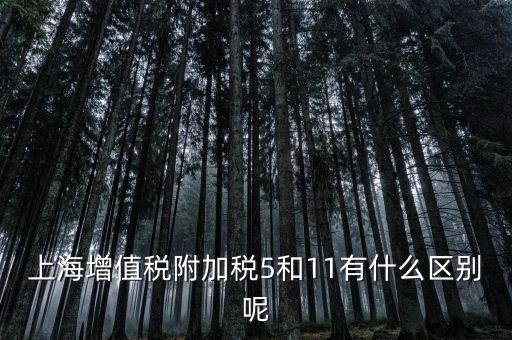 上海增值稅附加稅5和11有什么區別呢