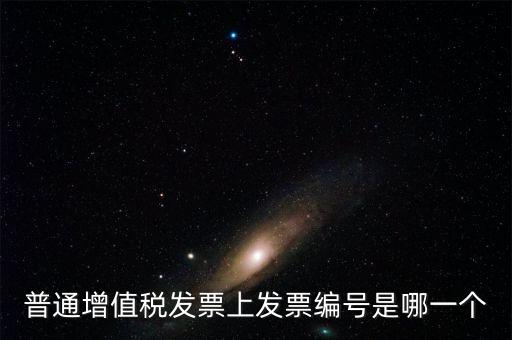 普通增值稅發票上發票編號是哪一個