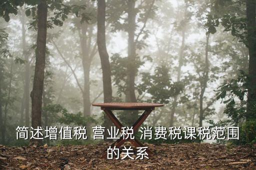 簡述增值稅 營業稅 消費稅課稅范圍的關系