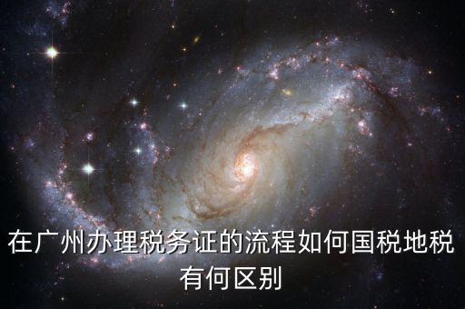 在廣州辦理稅務證的流程如何國稅地稅有何區別