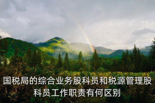 國稅局的綜合業務股科員和稅源管理股科員工作職責有何區別