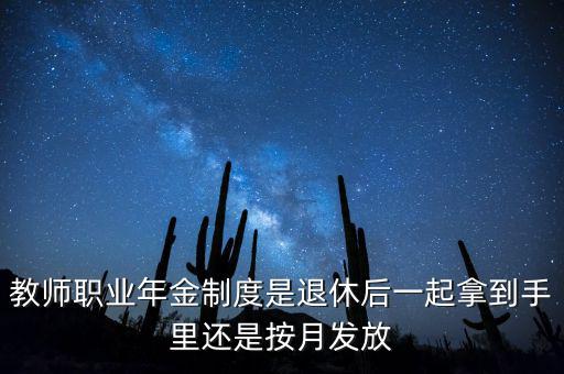 教師職業年金制度是退休后一起拿到手里還是按月發放