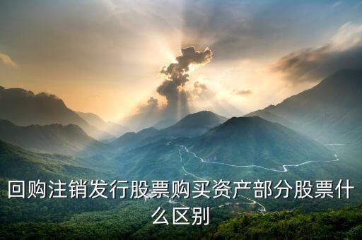 回購注銷發行股票購買資產部分股票什么區別