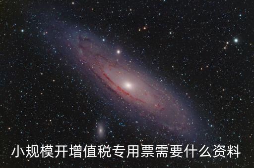小規模開增值稅專用票需要什么資料