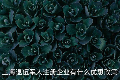 上海退伍軍人注冊企業有什么優惠政策