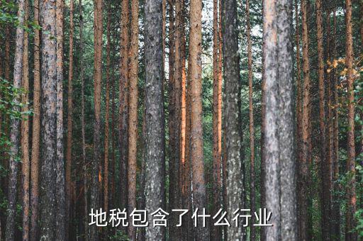 地稅包含了什么行業