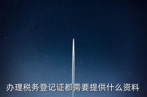 做稅務登記需要什么，稅務登記 代辦需要什么手續