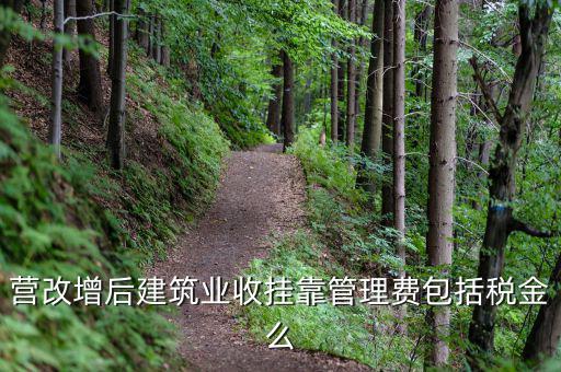 營改增后建筑業收掛靠管理費包括稅金么